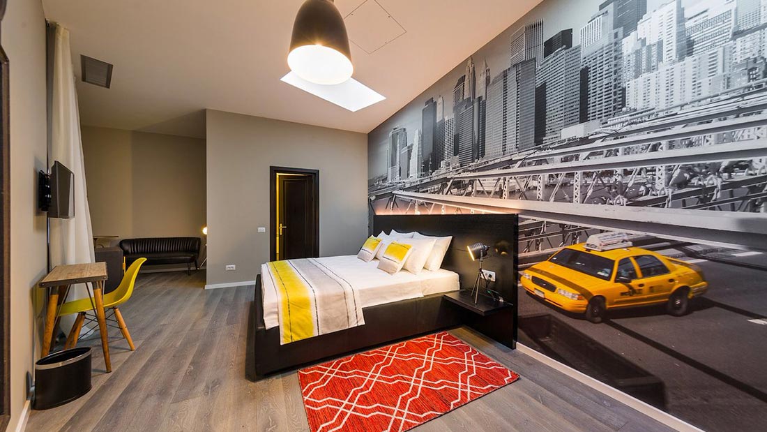 Industrial-rommet på The Mansion Boutique Hotel